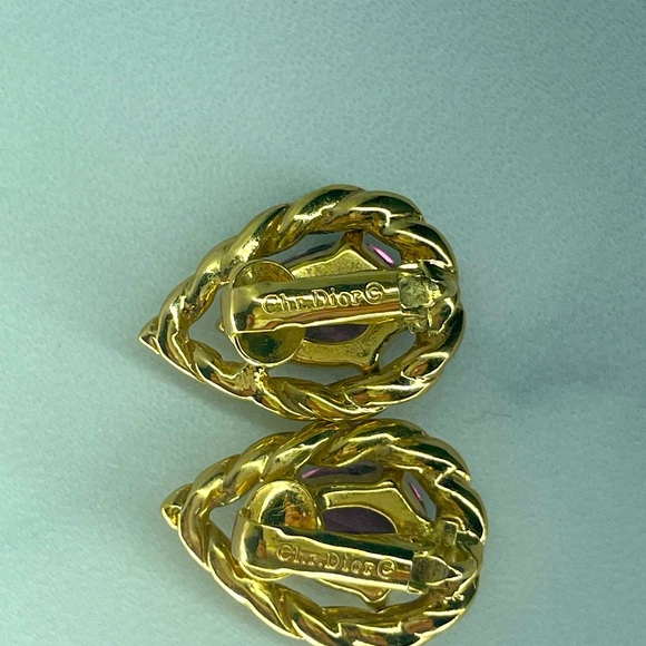 Vintage Dior “Miss Dior” Amethyst and Gold Earrings - Picture 3 of 4